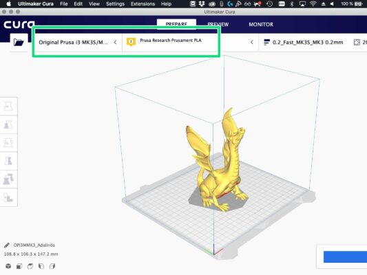 Getting the Cura profiles